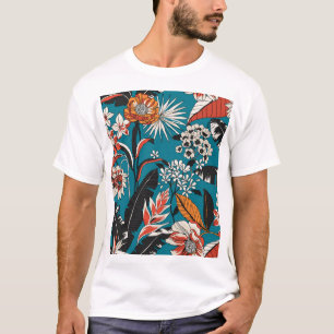 Camiseta Deco floral artístico: patrón de infiltración sin 