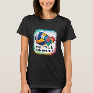 Camiseta Decoloré Mi Corazón Está En Esa Madre De Voleibol 