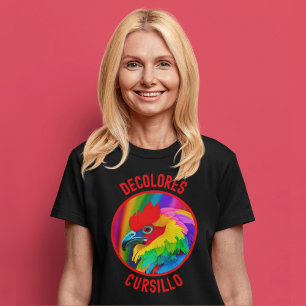 Camiseta DeColores Cursillo Colorful Rooster Vivid Rainbow