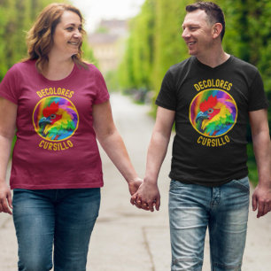 Camiseta DeColores Cursillo Colorful Rooster Vivid Rainbow