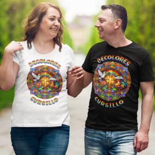 Camiseta DeColores Cursillo Cruz Paloma Gallo Mandala