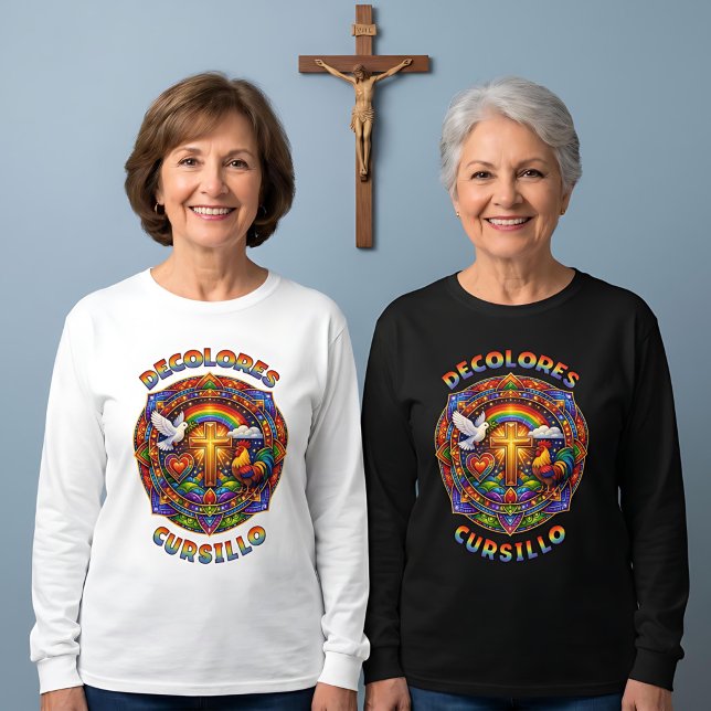 Camiseta DeColores Cursillo Cruz Paloma Gallo Mandala (Subido por el creador)
