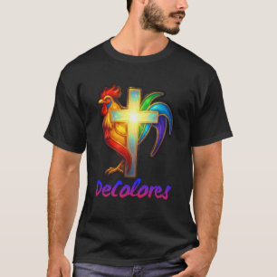 Camiseta DeColores Cursillo Gallo de Arcoíris Católico 1