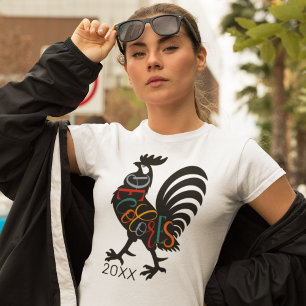 Camiseta DeColores Cursillo Rooster Black Silhouette