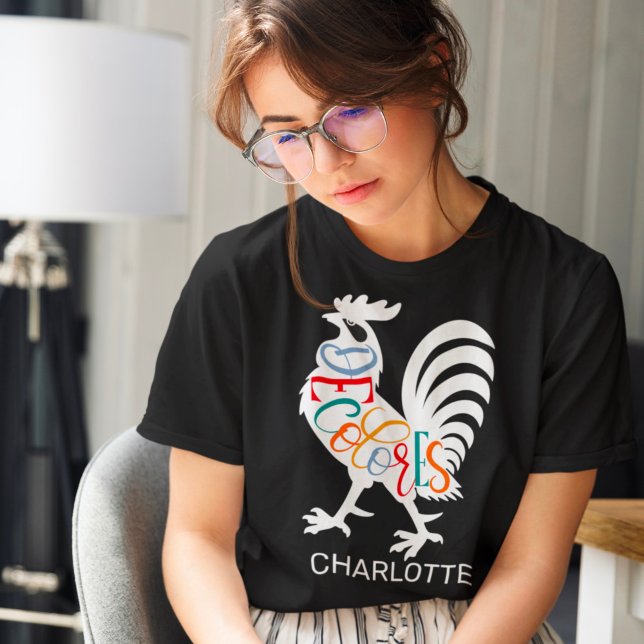 Camiseta DeColores Cursillo Rooster Silhouette Blanca (Subido por el creador)