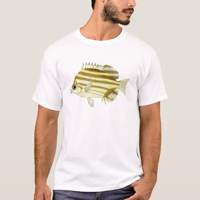 Camiseta Decoración casera costera antigua de los pescados (Anverso)