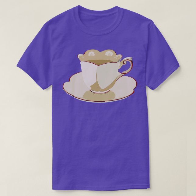 Camiseta Decoración de acento del vaso de té (Diseño del anverso)
