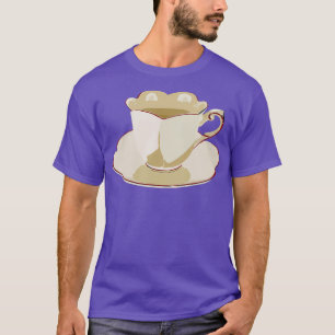 Camiseta Decoración de acento del vaso de té