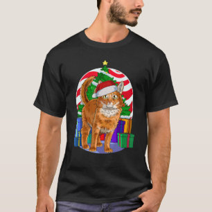 Camiseta Decoración de árbol de navidad de gato somalí