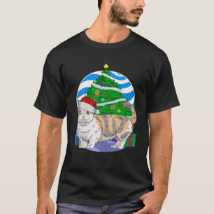 Camiseta Decoración de árbol de Navidad de Munchkin Cat C