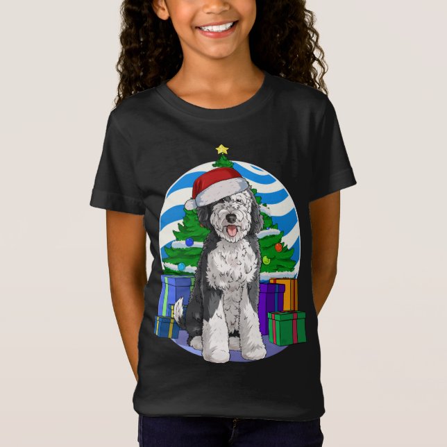 Camiseta Decoración de árbol de navidad de perro de chile d (Anverso)