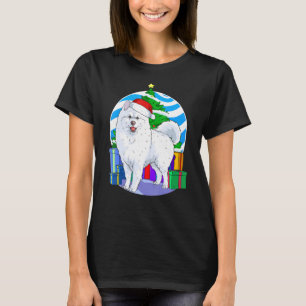 Camiseta Decoración de árbol de Navidad de perro de Samoyed