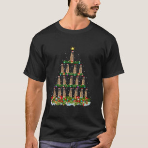 Camiseta Decoración de árboles navideños Santa belga Perro 