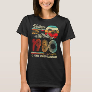 Camiseta Decoración de cumpleaños de 42 años de edad julio 
