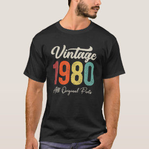 Camiseta Decoración de cumpleaños número 43 Vintage 1980