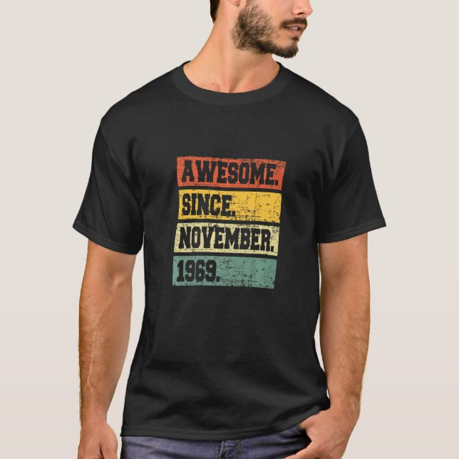 Camiseta Decoración de cumpleaños número 53 años asombrosa  (Anverso)