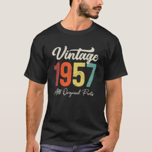 Camiseta Decoración de cumpleaños número 66 Vintage 1957 de