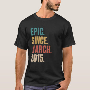 Camiseta Decoración de cumpleaños vintage de 8 años 2015 M