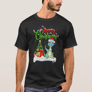 Camiseta Decoración de Dinosaurios Xmas Santa Dinosaur Chri