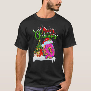 Camiseta Decoración de Donuts Food Xmas Santa Donuts Navida
