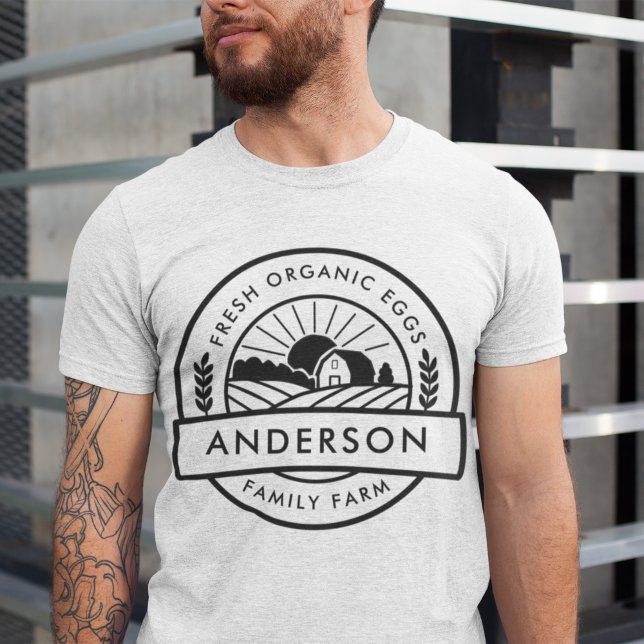 Camiseta Decoración de granjeros de familias de granjas de  (Barn Family Farm Farmer Round Decorative T-Shirt)