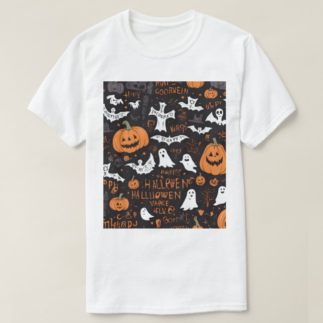 Camiseta Decoración de Halloween (Diseño del anverso)