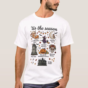 Camiseta Decoración de Halloween Bruja Calabaza Cráneo_1