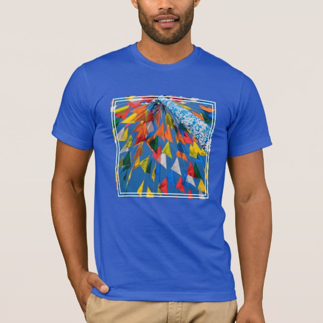 Camiseta Decoración de la bandera triangular (Anverso)