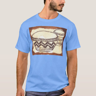 Camiseta Decoración de lodge potes de arcilla africanos