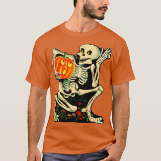 Camiseta Decoración de Skeleton O Lantern
