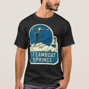 Camiseta Decoración de Viajes Vintage de Steamboat Springs