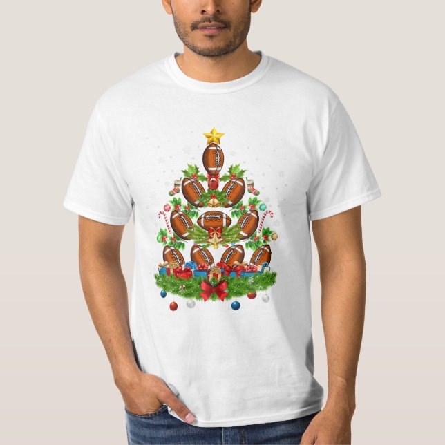 Camiseta Decoración del árbol de navidad del fútbol (Anverso)