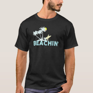 Camiseta Decoración del Océano Sunset Palm Tree Sea Beach