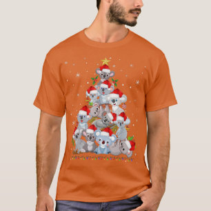 Camiseta Decoración del Ornamento Koala Árbol de Navidad Te