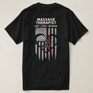 Camiseta Decoración del terapeuta de masaje de la bandera e