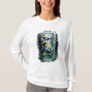 Camiseta Decoración esmaltada de un cazador y de una mujer
