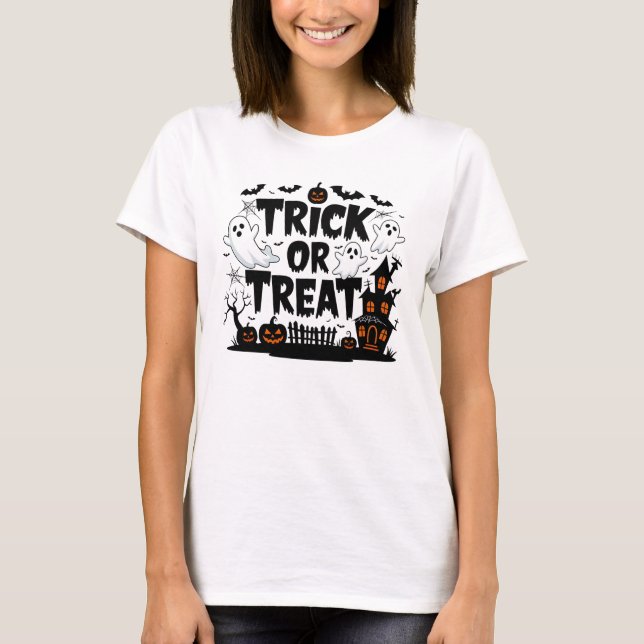 Camiseta Decoración espeluznante y divertidos dulces de Hal (Anverso)