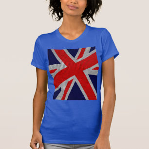 Camiseta Decoración estilo fibra de carbono Union Jack