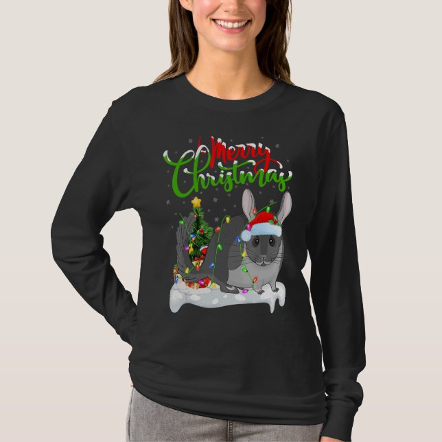 Camiseta Decoración navideña de Chinchilla (Anverso)