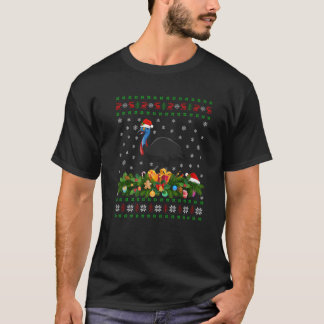 Camiseta Decoración navideña Fea Santa Cassowary