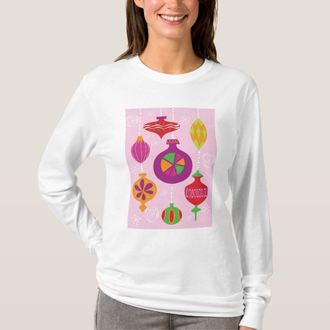 Camiseta Decoración numerosa del navidad ilustrada en diffe (Anverso)