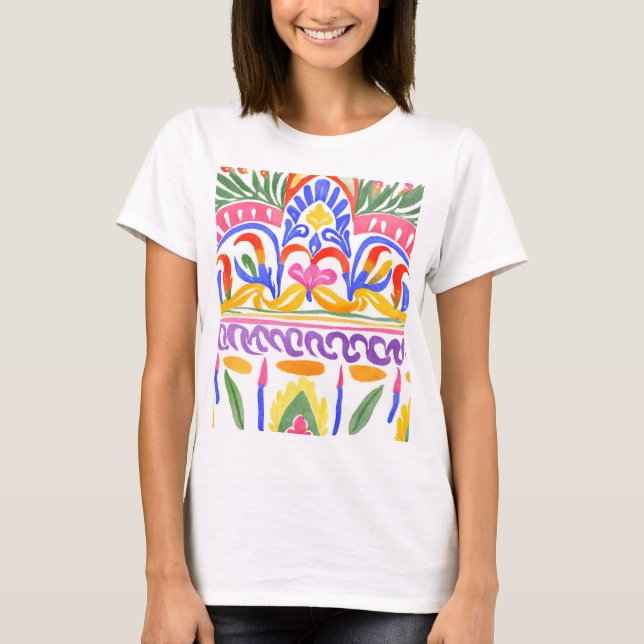 Camiseta decoración tradicional rumana (Anverso)