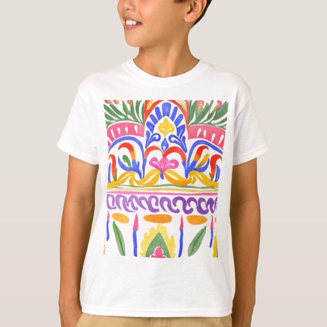 Camiseta decoración tradicional rumana (Anverso)