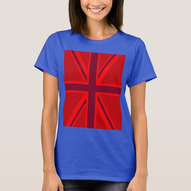 Camiseta Decoración Union Jack versión roja británica (Anverso)