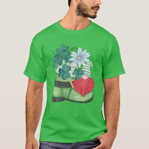 Camiseta Decoración Verde De Shamrock Para Los Chicas Con U