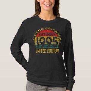 Camiseta Decoración vintage de cumpleaños septiembre de 199