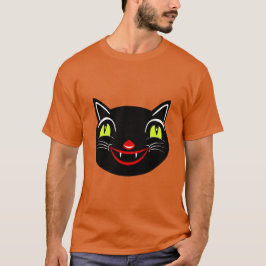 Camiseta Decoración Vintage de Halloween Gato Negro I