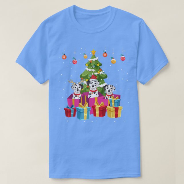 Camiseta Decoraciones de árboles de navidad de perro de Dal (Diseño del anverso)