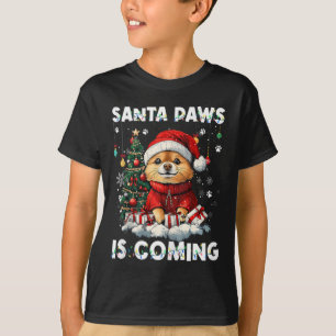 Camiseta Decoraciones de árboles de Navidad pomerania Perro