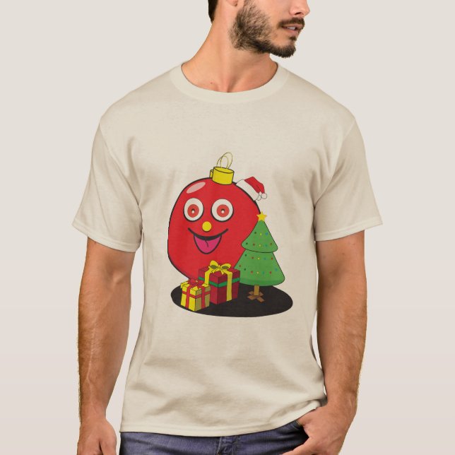 Camiseta Decoraciones de caracteres de Navidades personaliz (Anverso)